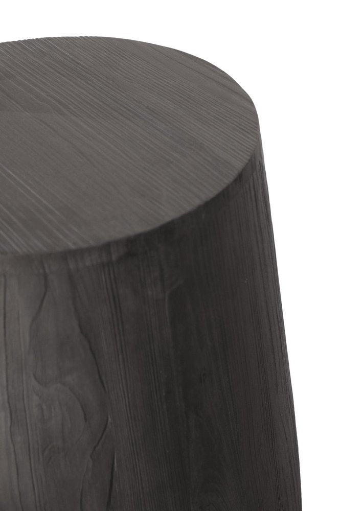 18" Ebony Solid Wood Round End Table HomeRoots