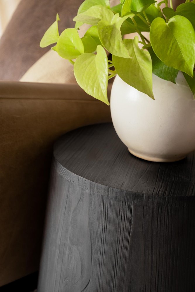 18" Ebony Solid Wood Round End Table HomeRoots