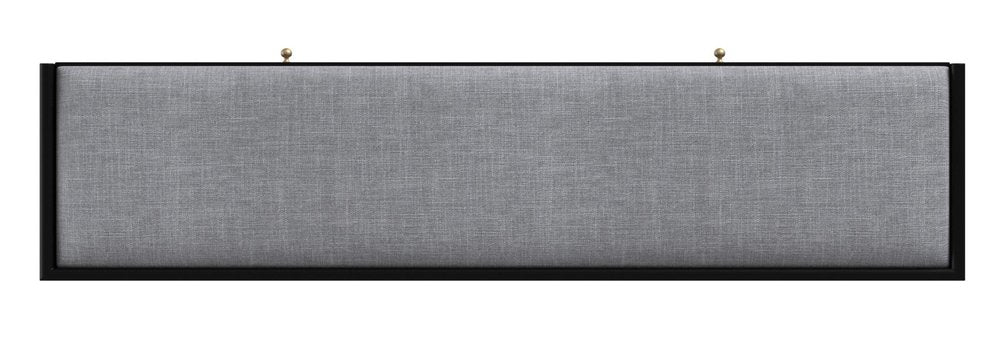 59" Gray and Black Fabric Upholstered Storage Bench with Drawers HomeRoots