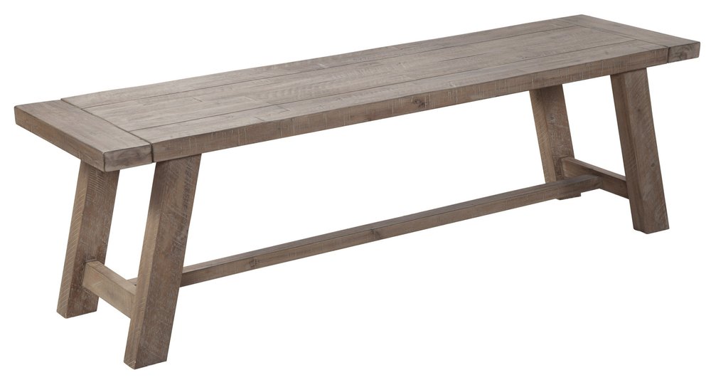 60" Natural Distressed Solid Wood Dining Bench HomeRoots