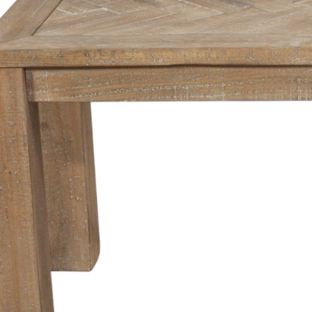 60" Natural Distressed Solid Wood Dining Bench HomeRoots