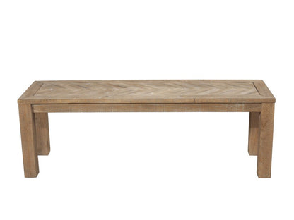 60" Natural Distressed Solid Wood Dining Bench HomeRoots