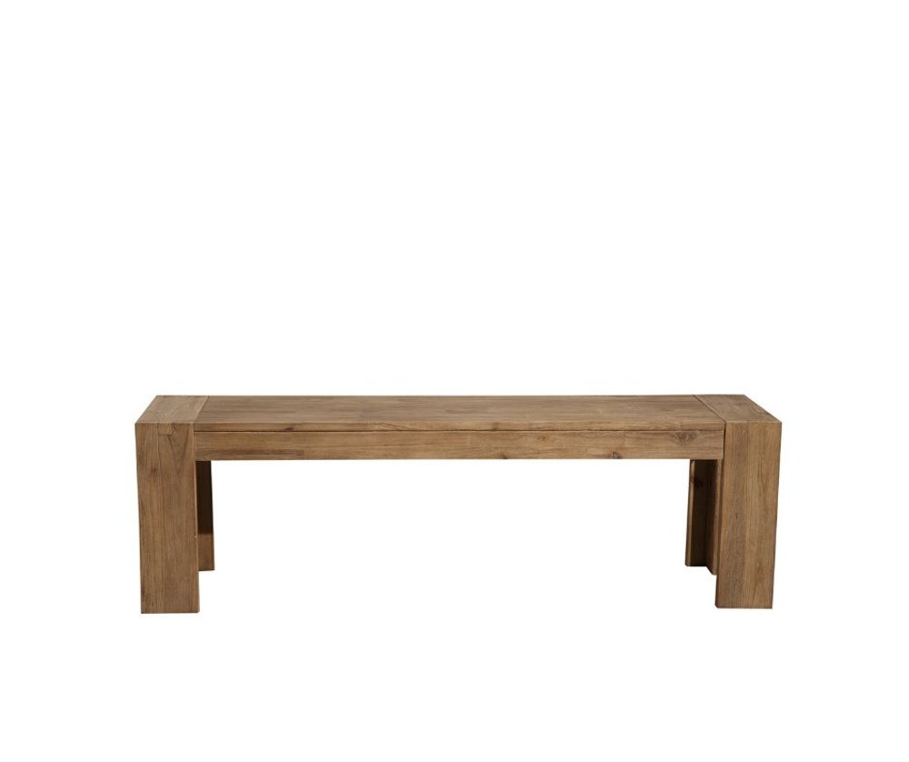 58" Natural Distressed Solid Wood Dining Bench HomeRoots