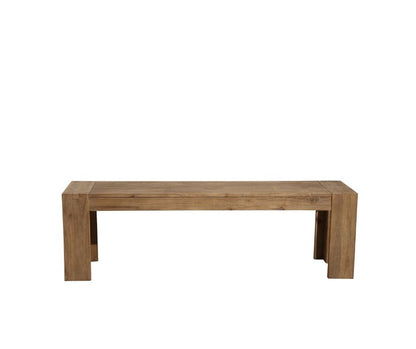 58" Natural Distressed Solid Wood Dining Bench HomeRoots