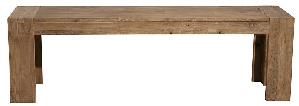 58" Natural Distressed Solid Wood Dining Bench HomeRoots