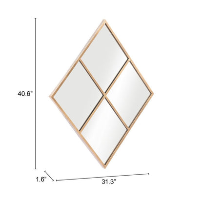 41" Gold Diamond Steel Framed Accent Mirror HomeRoots