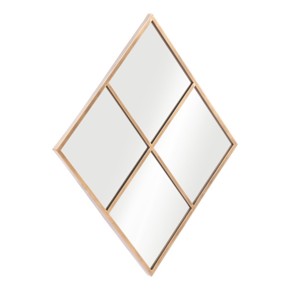 41" Gold Diamond Steel Framed Accent Mirror HomeRoots