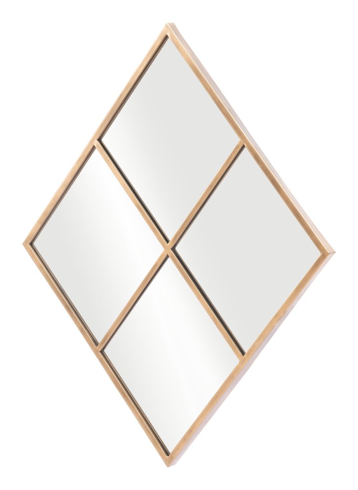 41" Gold Diamond Steel Framed Accent Mirror HomeRoots
