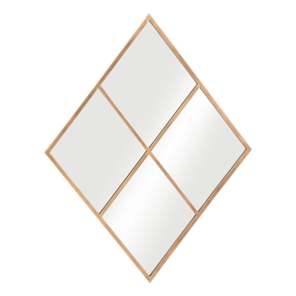 41" Gold Diamond Steel Framed Accent Mirror HomeRoots