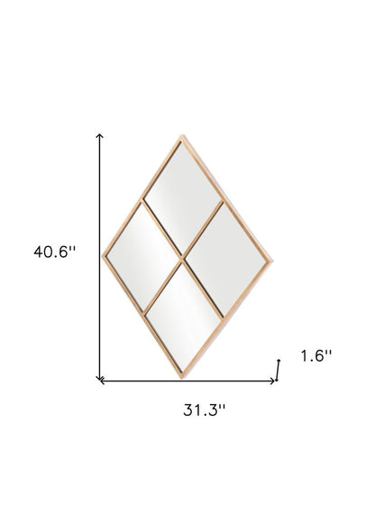 41" Gold Diamond Steel Framed Accent Mirror HomeRoots
