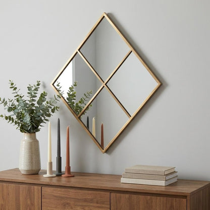 41" Gold Diamond Steel Framed Accent Mirror HomeRoots