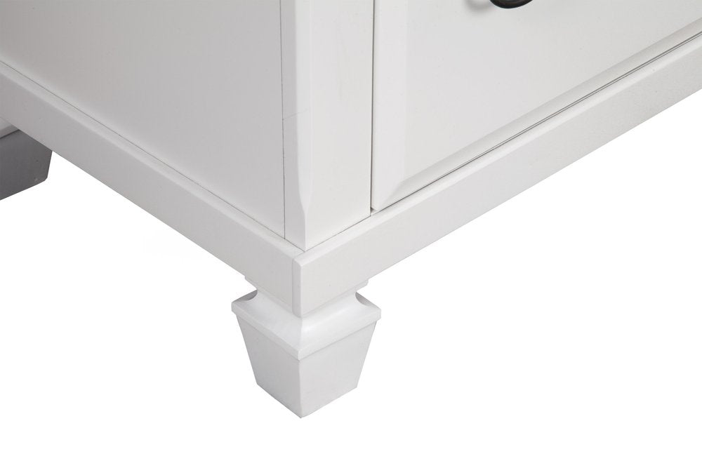 62" White Solid Wood Seven Drawer Double Dresser HomeRoots