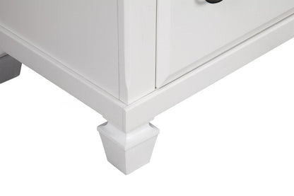 62" White Solid Wood Seven Drawer Double Dresser HomeRoots