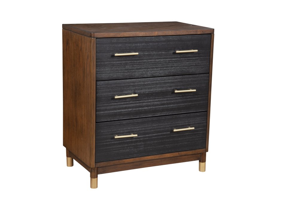 62" Brown And Black Solid Wood Seven Drawer Double Dresser HomeRoots