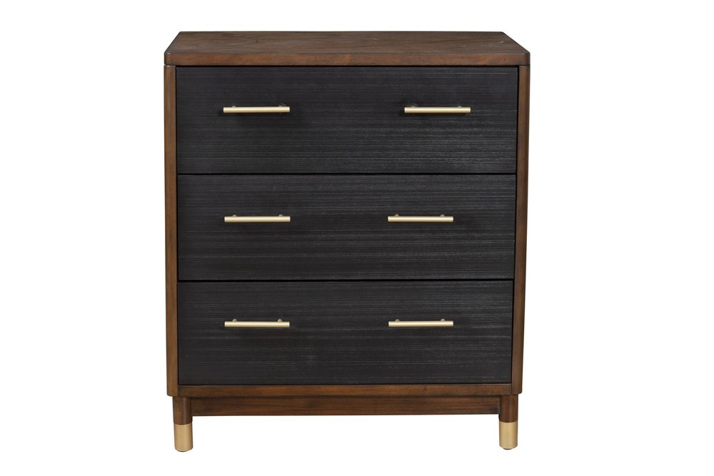 62" Brown And Black Solid Wood Seven Drawer Double Dresser HomeRoots
