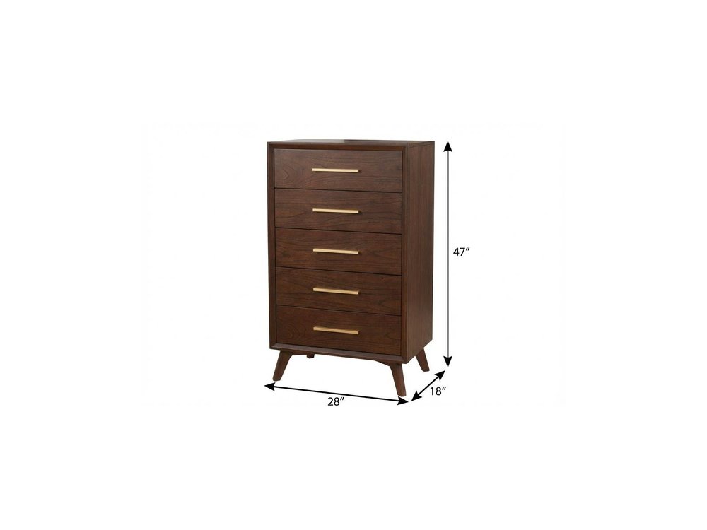 60" Walnut Solid Wood Seven Drawer Double Dresser HomeRoots