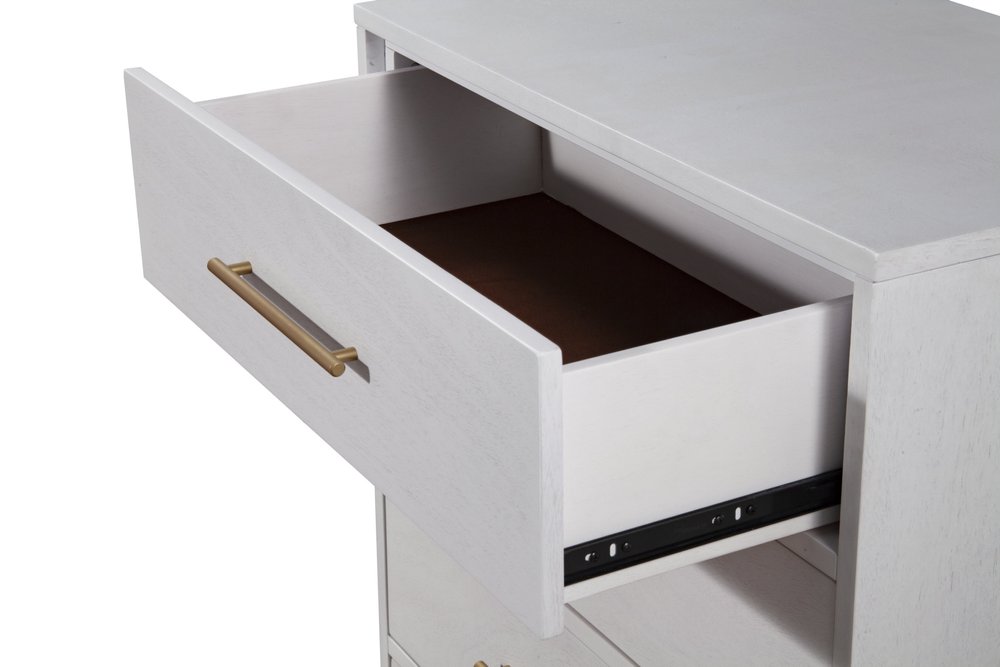 36" White Solid Wood Three Drawer Chest HomeRoots