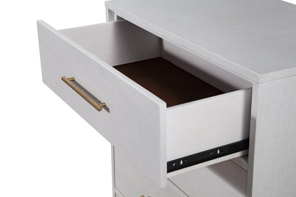 36" White Solid Wood Three Drawer Chest HomeRoots