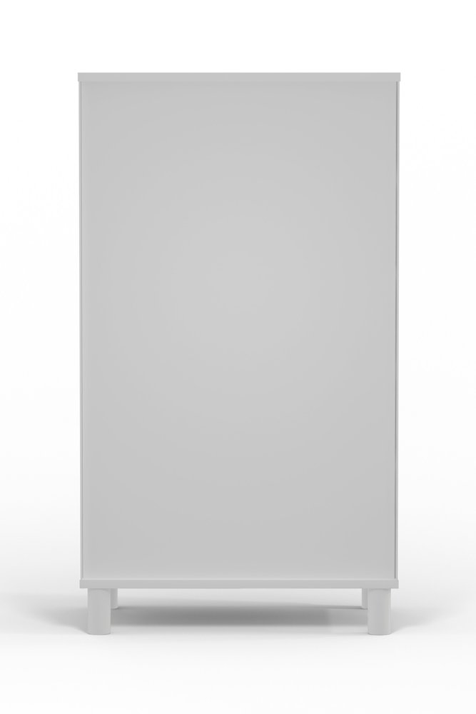 28" White Solid Wood Five Drawer Dresser — view 4