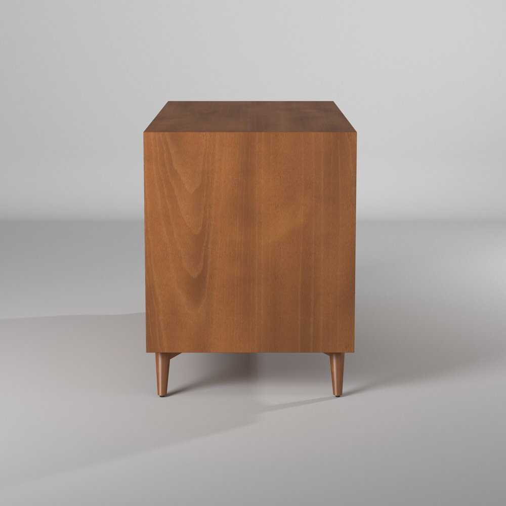 56" Brown Solid Wood Seven Drawer Double Dresser HomeRoots