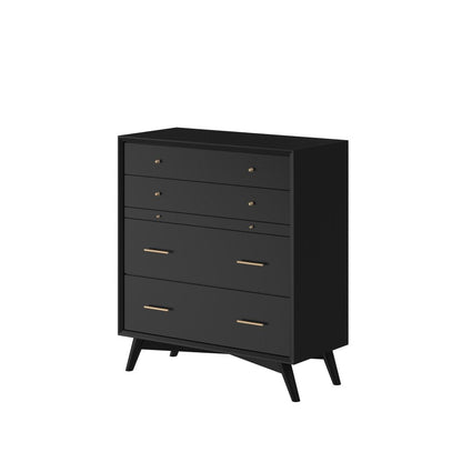 56" Black Solid Wood Seven Drawer Double Dresser HomeRoots