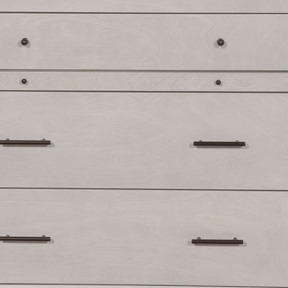 38" Gray Solid Wood Four Drawer Chest