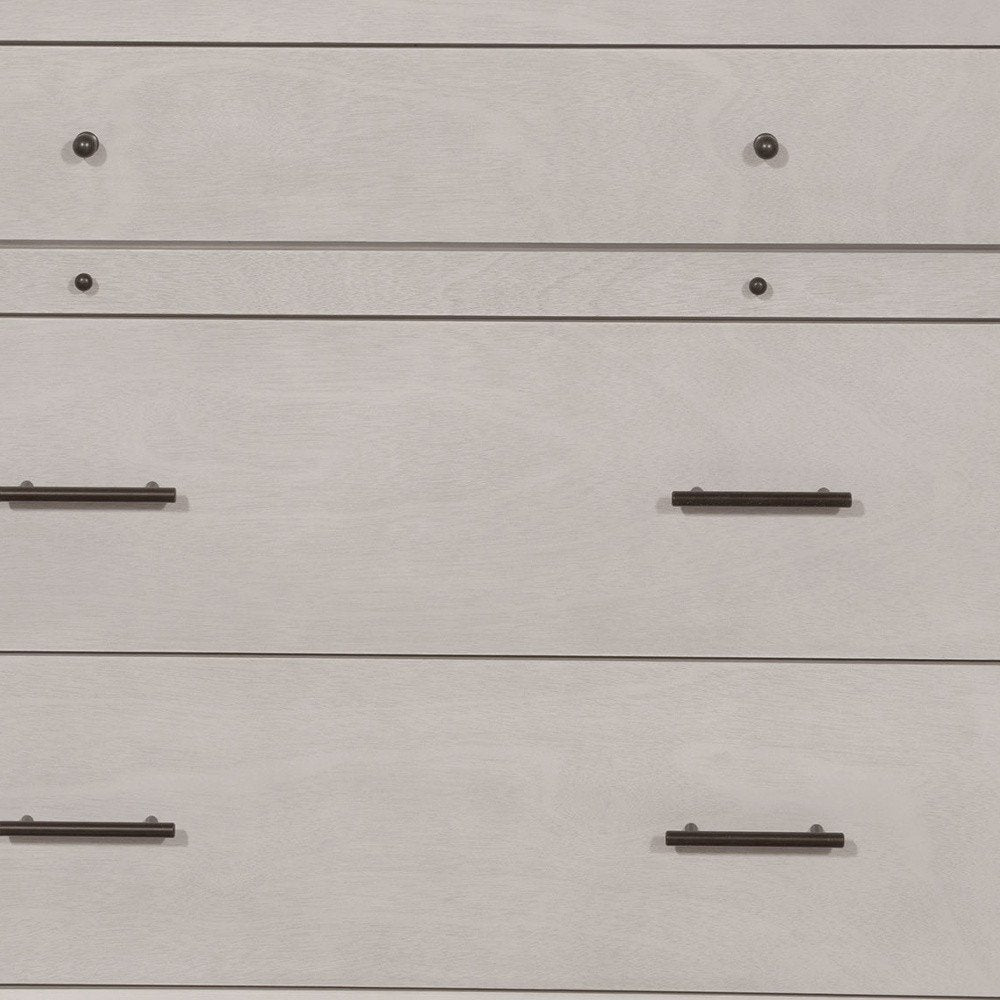 38" Gray Solid Wood Four Drawer Dresser HomeRoots