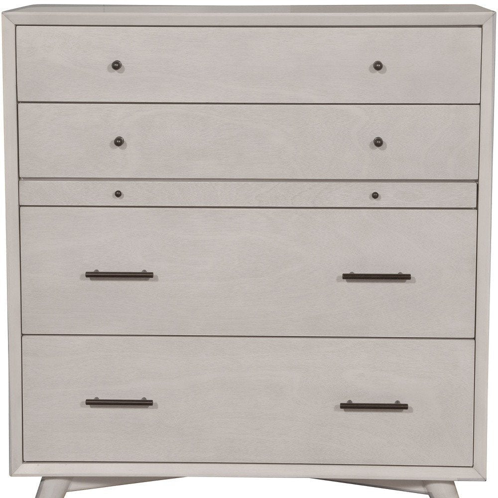 38" Gray Solid Wood Four Drawer Chest HomeRoots