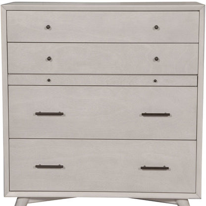 38" Gray Solid Wood Four Drawer Chest HomeRoots