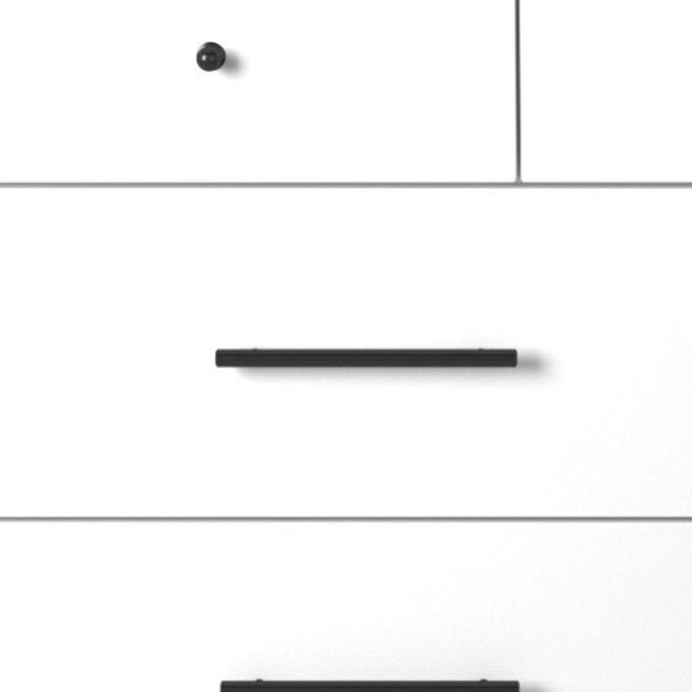 56" White Solid Wood Seven Drawer Double Dresser — view 9