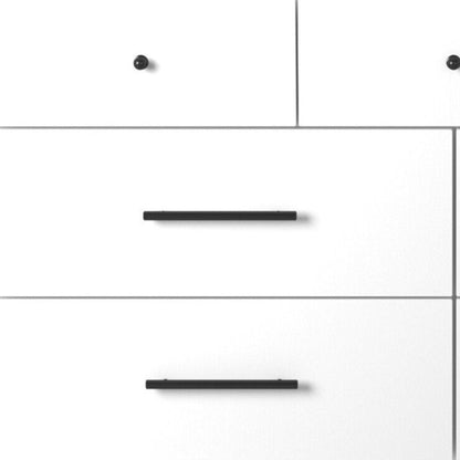 56" White Solid Wood Seven Drawer Double Dresser
