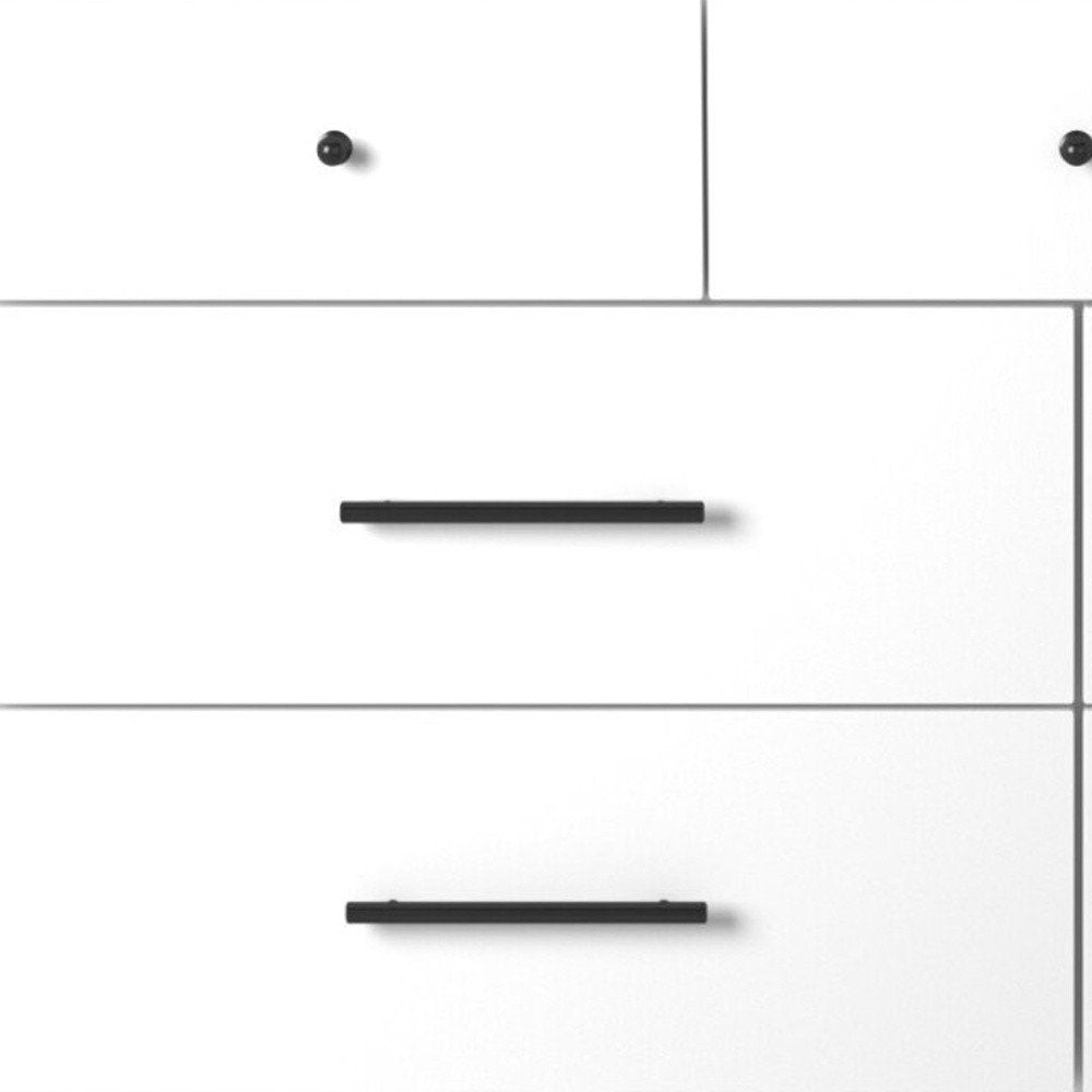 56" White Solid Wood Seven Drawer Double Dresser HomeRoots