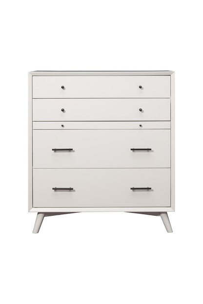 56" White Solid Wood Seven Drawer Double Dresser HomeRoots