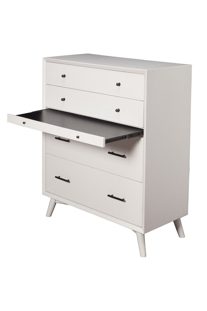 56" White Solid Wood Seven Drawer Double Dresser HomeRoots
