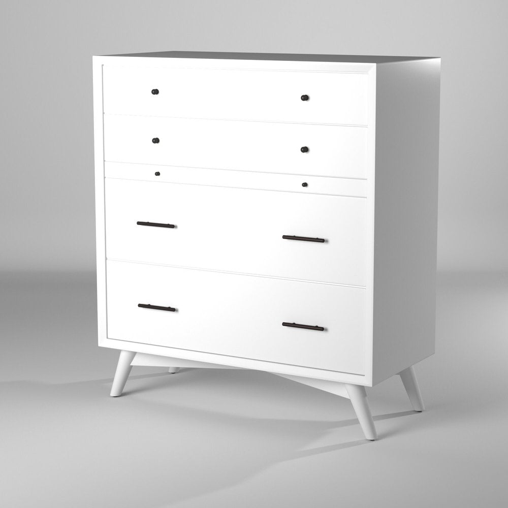 56" White Solid Wood Seven Drawer Double Dresser HomeRoots
