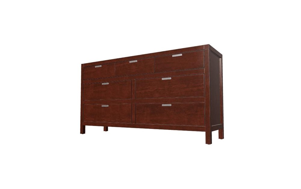 36" Brown Solid Wood Six Drawer Chest HomeRoots