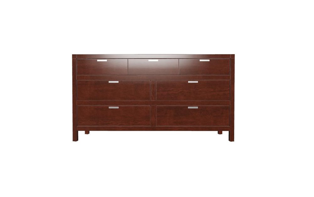 36" Brown Solid Wood Six Drawer Chest HomeRoots