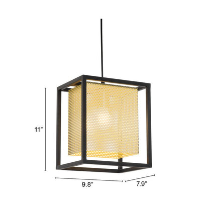 Gold and Black Geometric Metal Ceiling Light HomeRoots