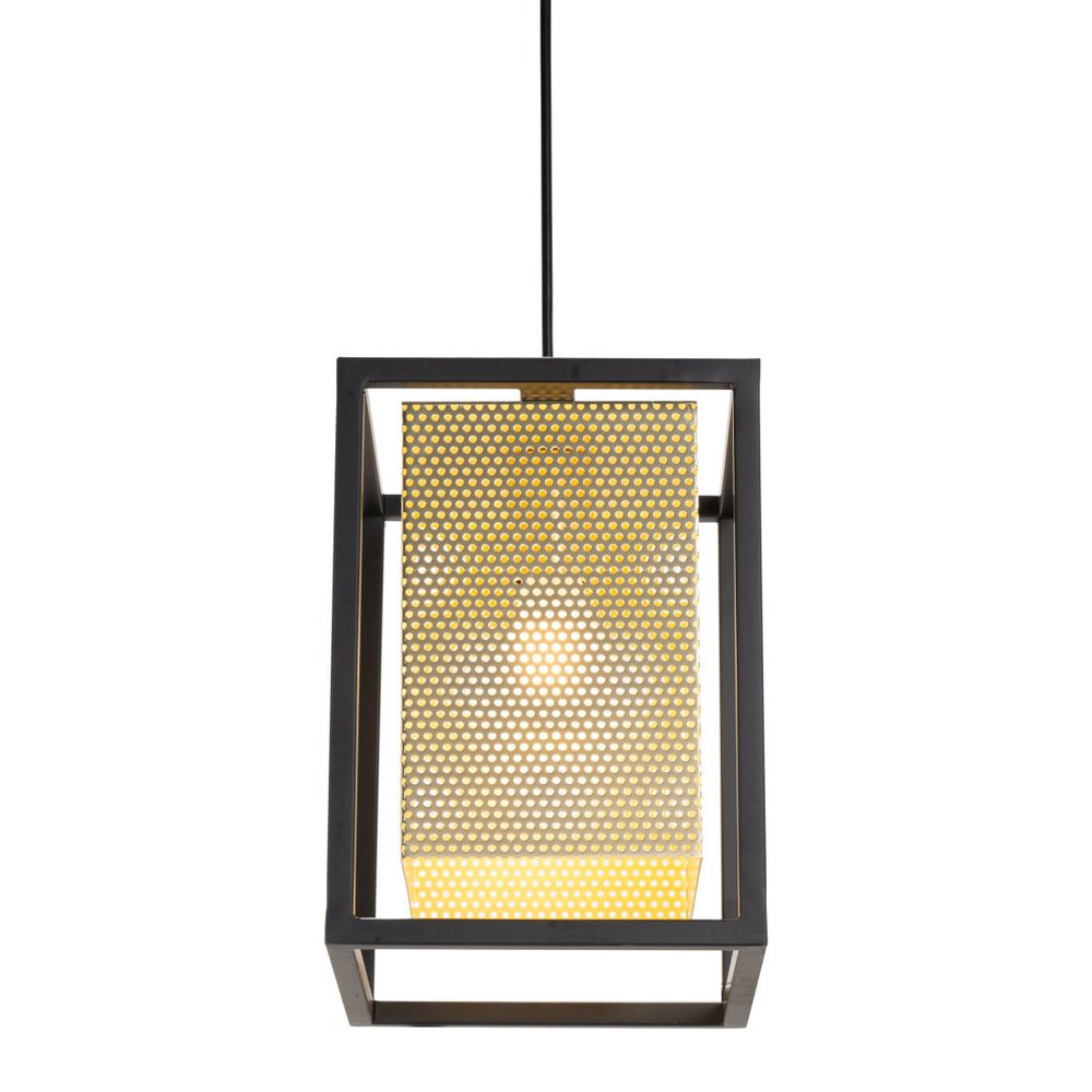 Gold and Black Geometric Metal Ceiling Light — view 6