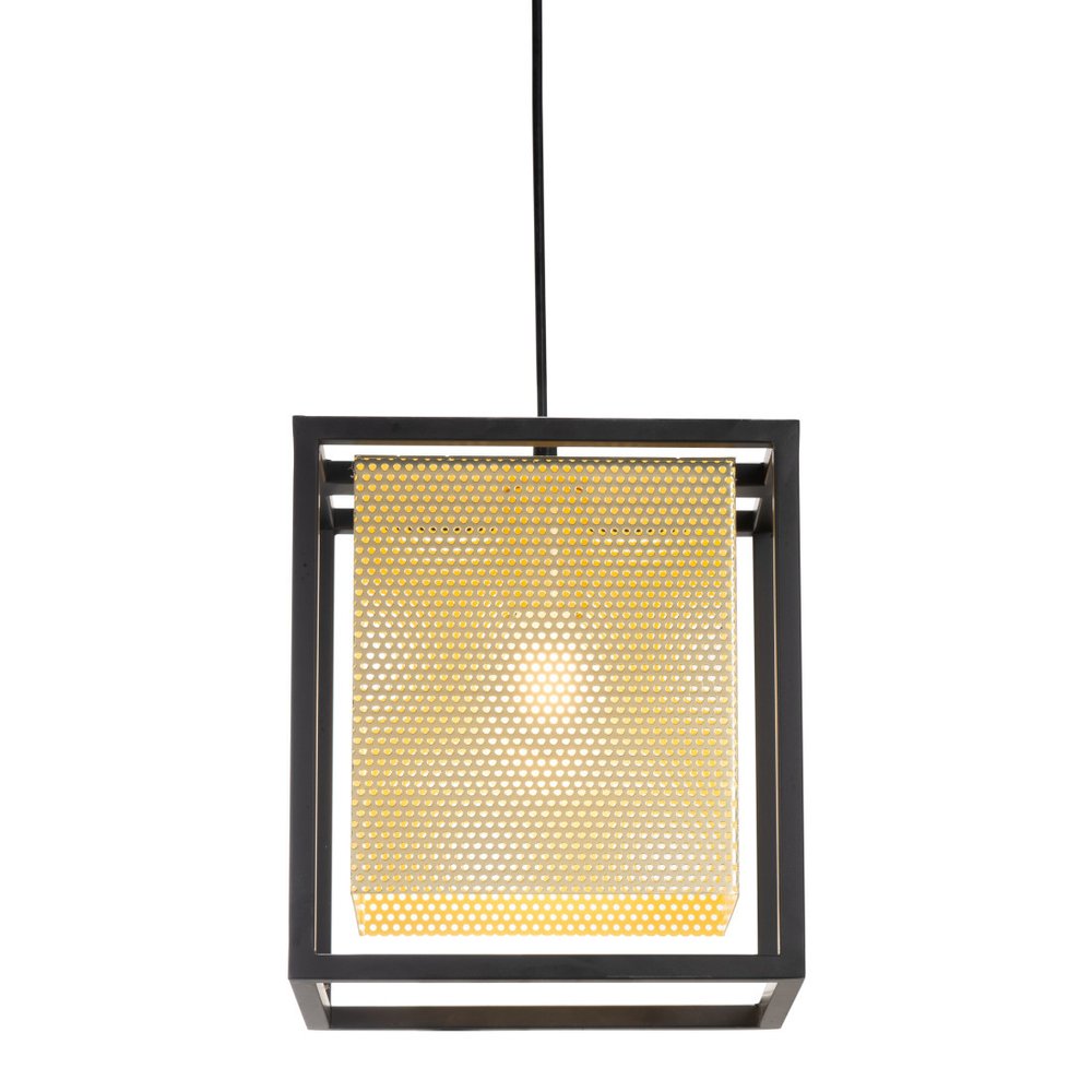 Gold and Black Geometric Metal Ceiling Light HomeRoots