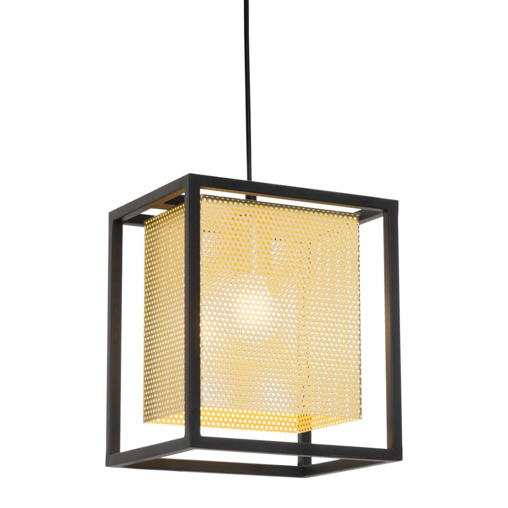 Gold and Black Geometric Metal Ceiling Light — view 9