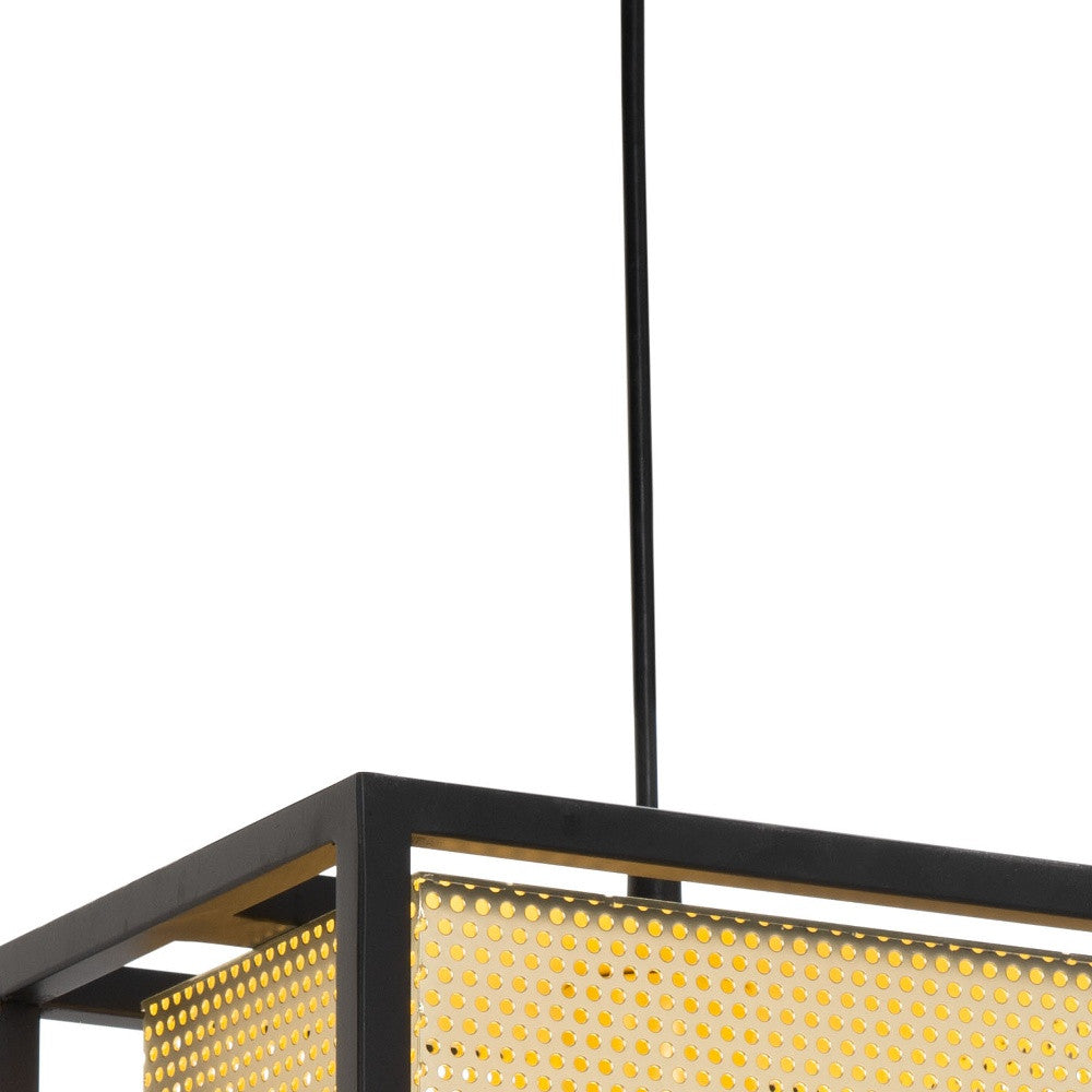 Gold and Black Geometric Metal Ceiling Light