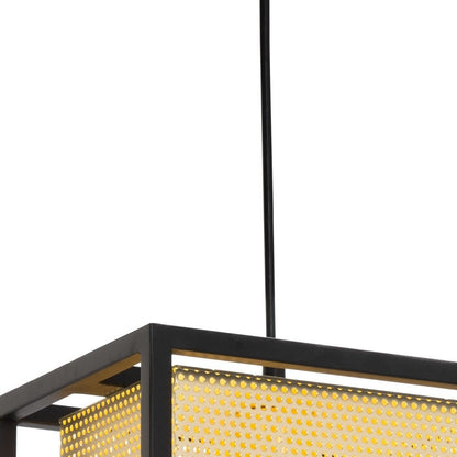 Gold and Black Geometric Metal Ceiling Light HomeRoots