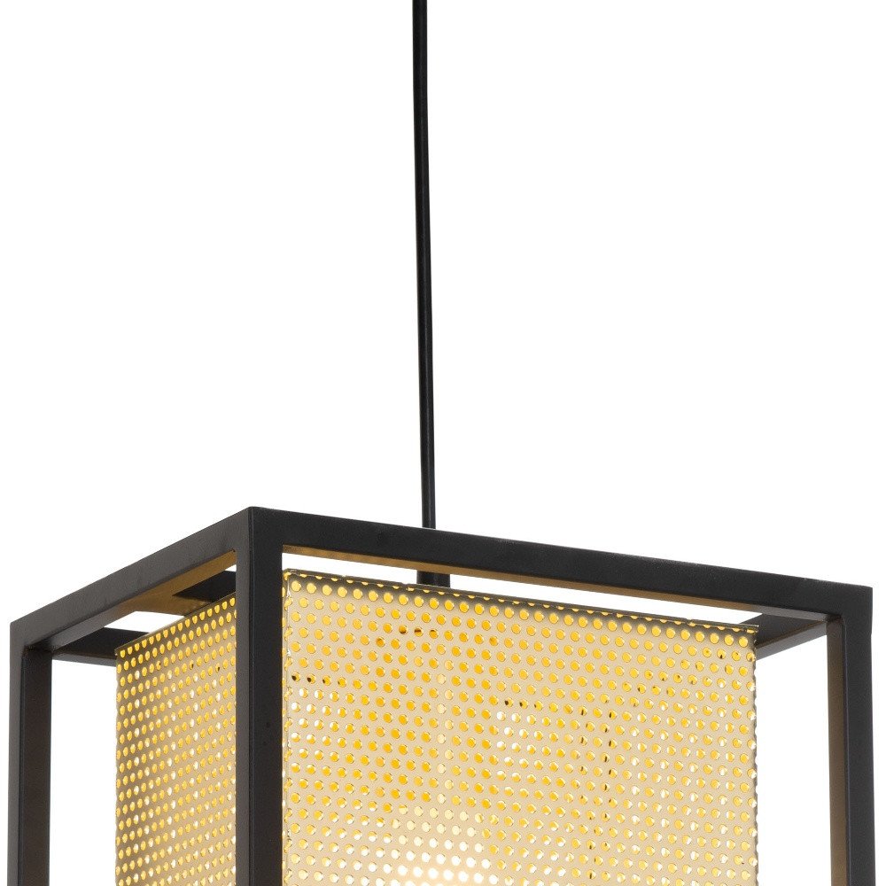 Gold and Black Geometric Metal Ceiling Light — view 3