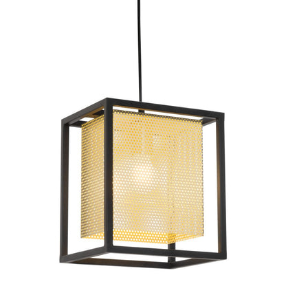 Gold and Black Geometric Metal Ceiling Light HomeRoots