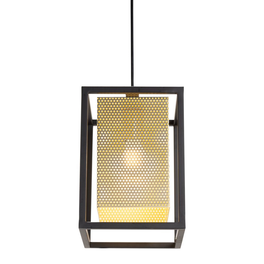 Gold and Black Geometric Metal Ceiling Light HomeRoots