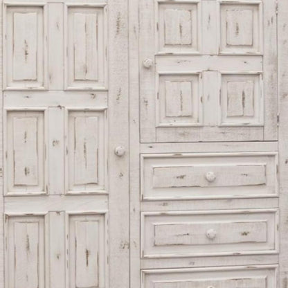 55" White Solid Wood Three Drawer Gentlemans Chest HomeRoots