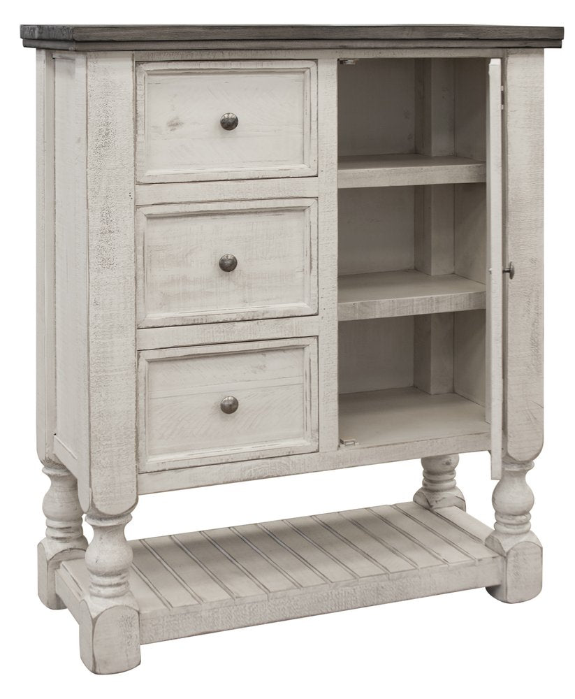 62" Gray and Ivory Solid Wood Six Drawer Triple Dresser HomeRoots