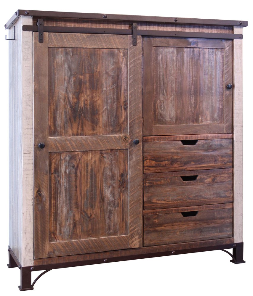 61" Brown Solid Wood Six Drawer Double Dresser HomeRoots