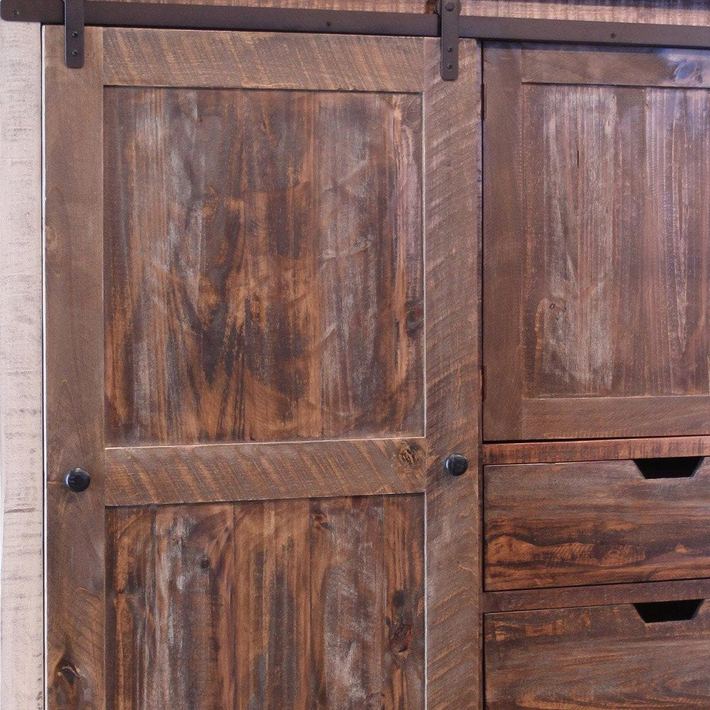61" Brown Solid Wood Six Drawer Double Dresser HomeRoots